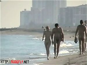 voyeurism at a super-fucking-hot naturist couple on the beach
