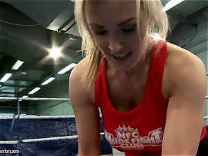 Tanya Tate with hot honey struggling in the ring