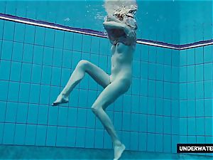 molten massive boobed teenager Lera swimming in the pool